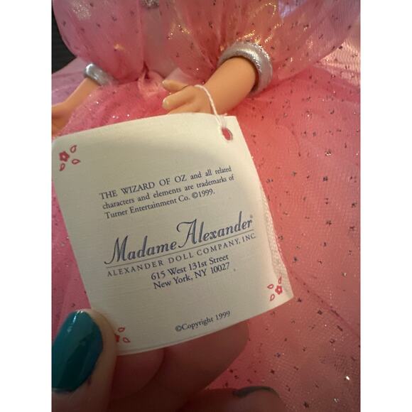 NEW 1999 Collectible Madame Alexander Glinda Good Witch Wicked Wizard Oz Doll - Picture 10 of 10